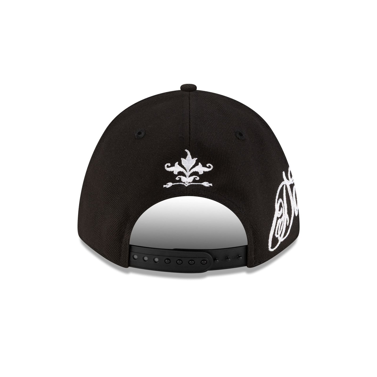 Los Angeles Dodgers Script Black and White 9FORTY M-Crown A-Frame Snapback Hat - Image 6