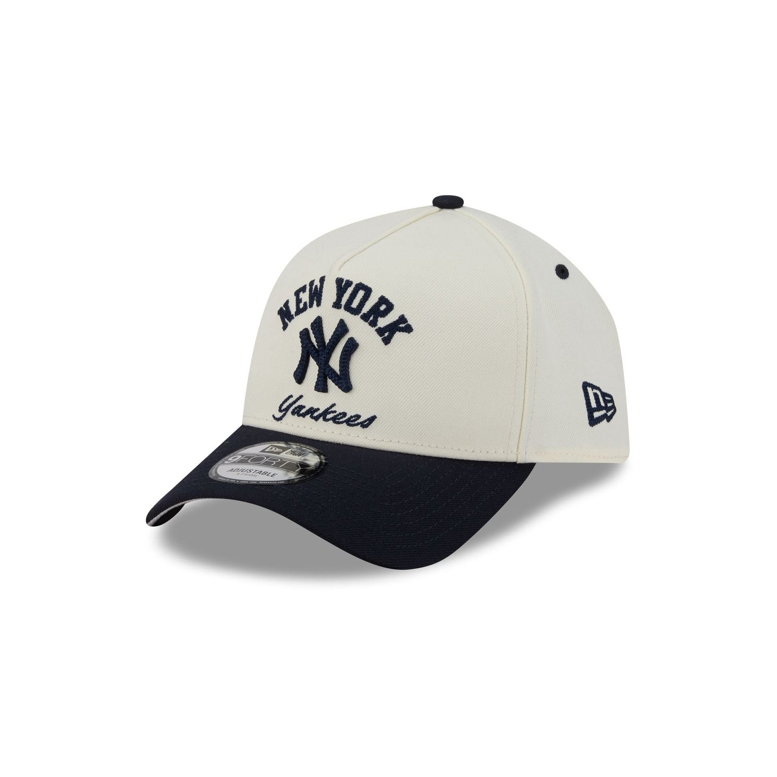 New York Yankees Chrome White Arched 9FORTY A-Frame Snapback Hat - Image 3