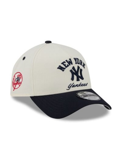 New York Yankees Chrome White Arched 9FORTY A-Frame Snapback Hat