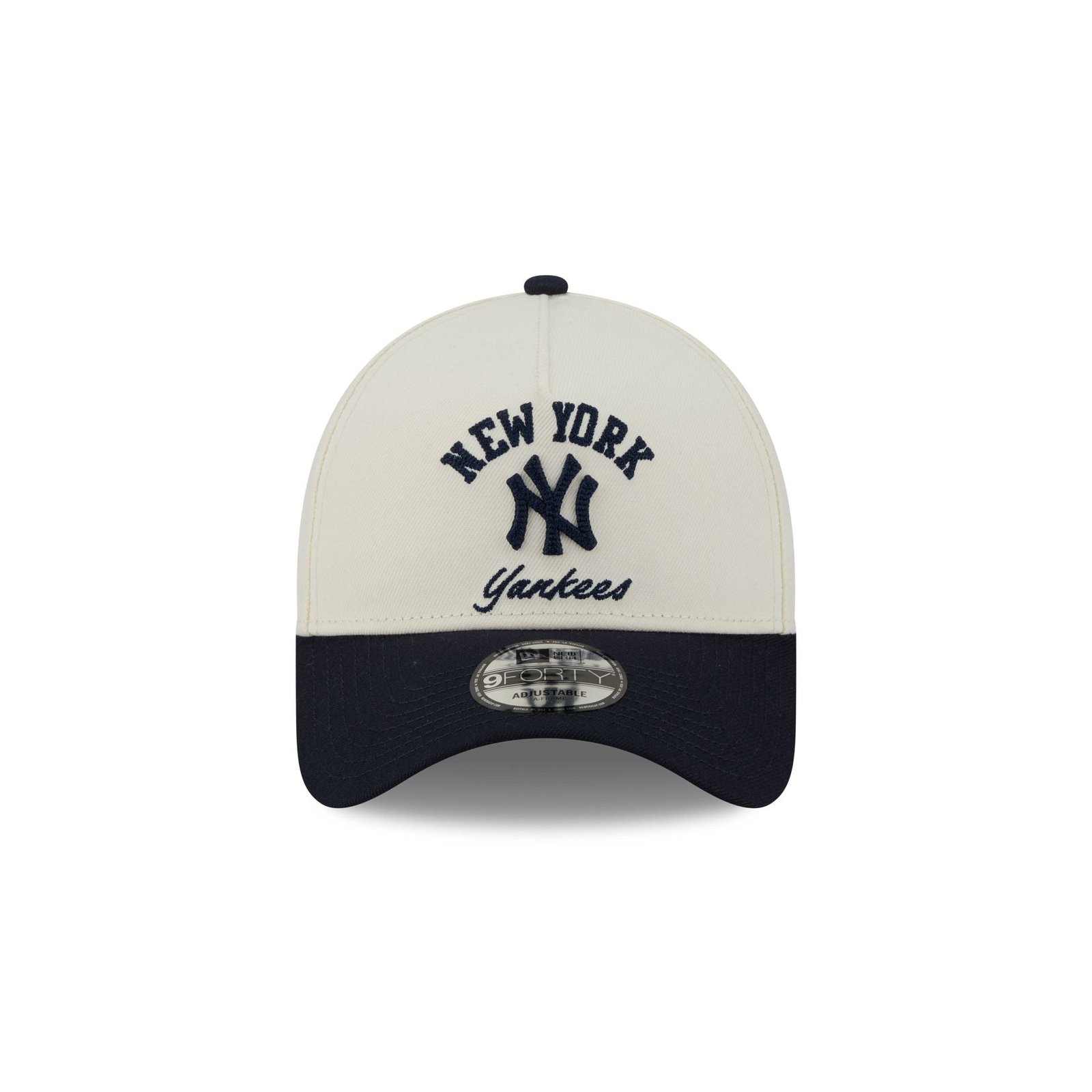 New York Yankees Chrome White Arched 9FORTY A-Frame Snapback Hat - Image 2