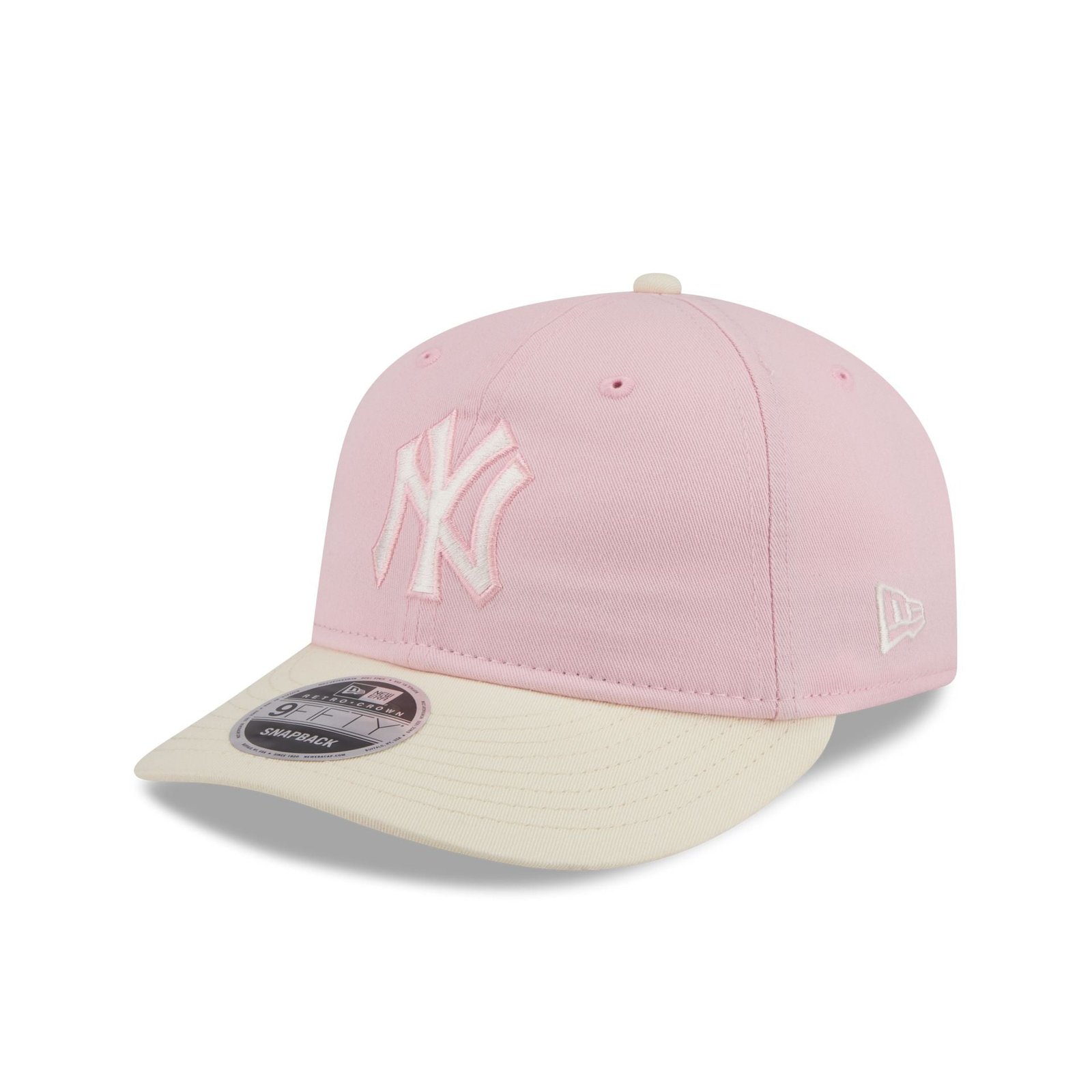 New York Yankees Light Pink Retro Crown 9FIFTY Snapback Hat - Image 3