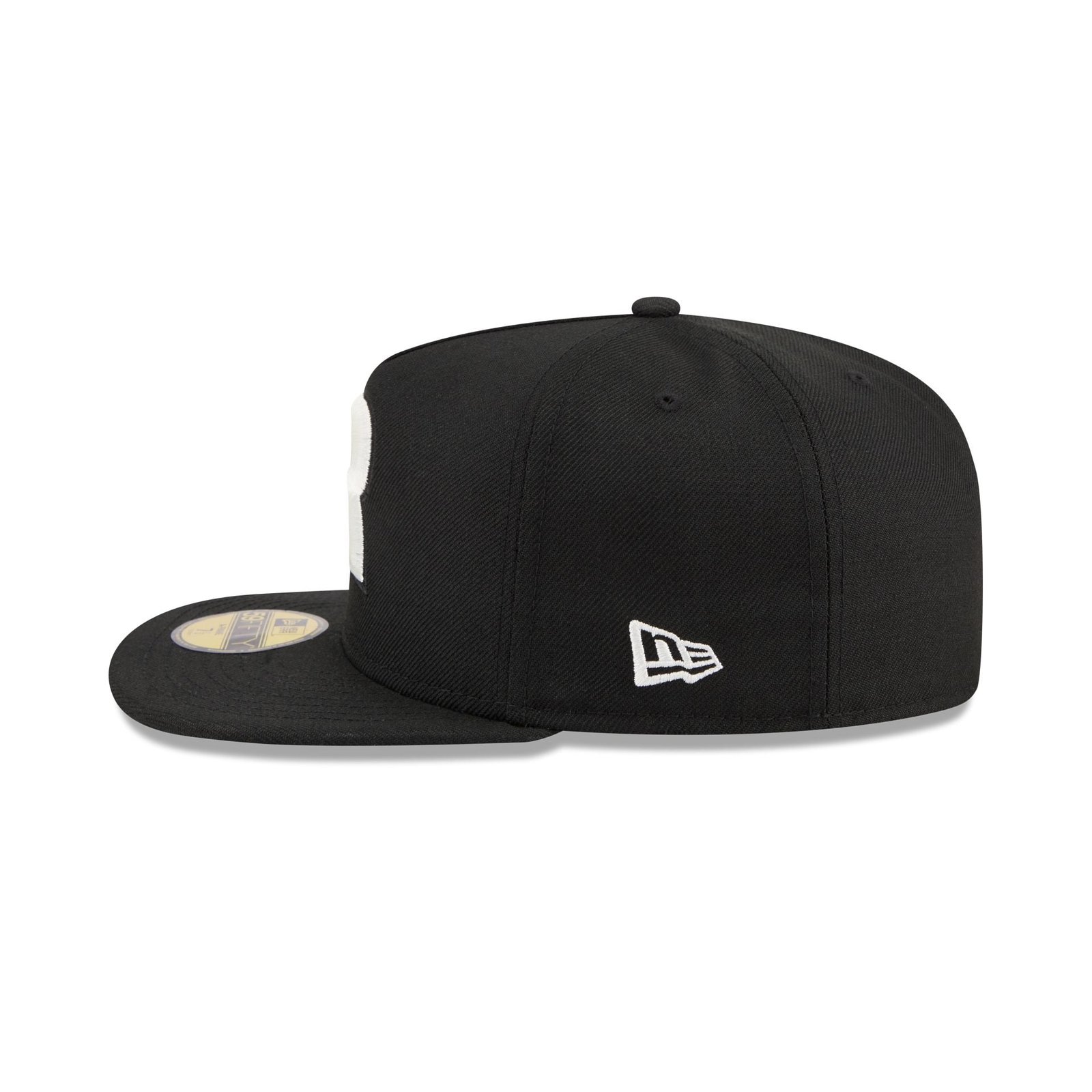 Just Caps Chiseled Logo Las Vegas Raiders 59FIFTY A-Frame Fitted Hat - Image 5