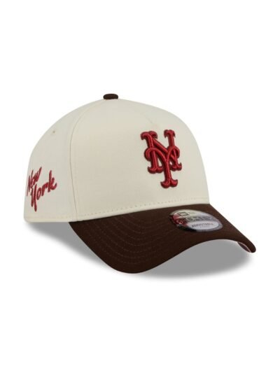 New York Mets City Script 9FORTY A-Frame Snapback Hat