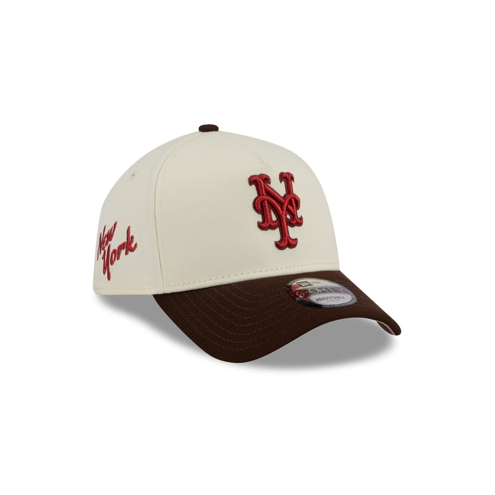 New York Mets City Script 9FORTY A-Frame Snapback Hat