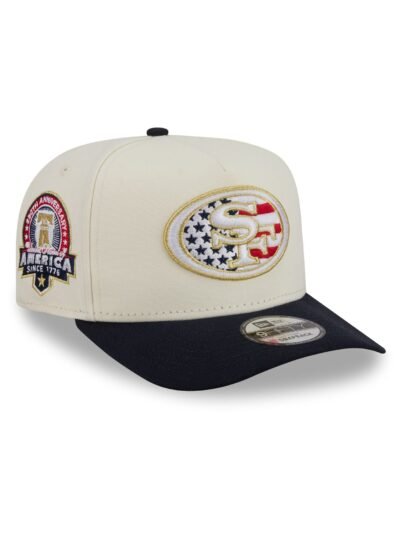 San Francisco 49ers Chrome White Stars and Stripes 9FIFTY A-Frame Snapback Hat