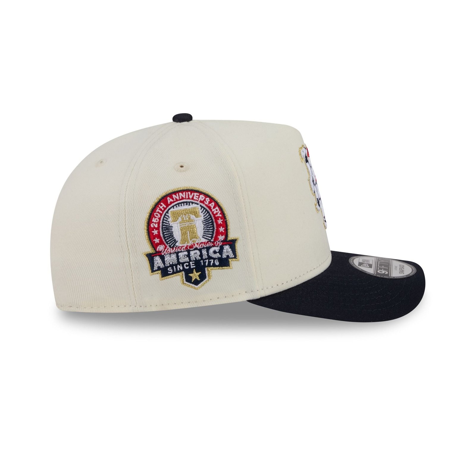 New York Mets Chrome White Stars and Stripes 9FIFTY A-Frame Snapback Hat - Image 4
