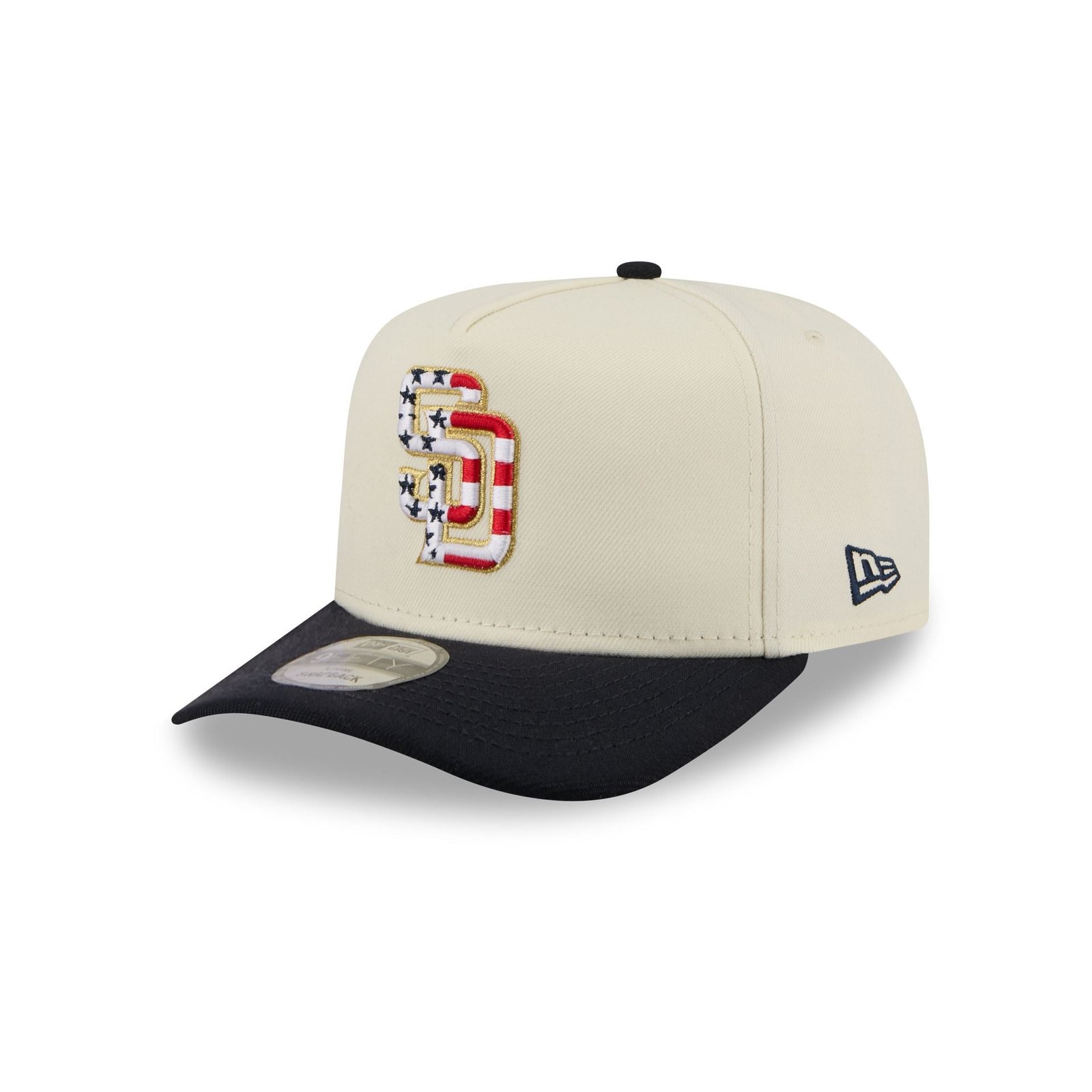 San Diego Padres Chrome White Stars and Stripes 9FIFTY A-Frame Snapback Hat - Image 3