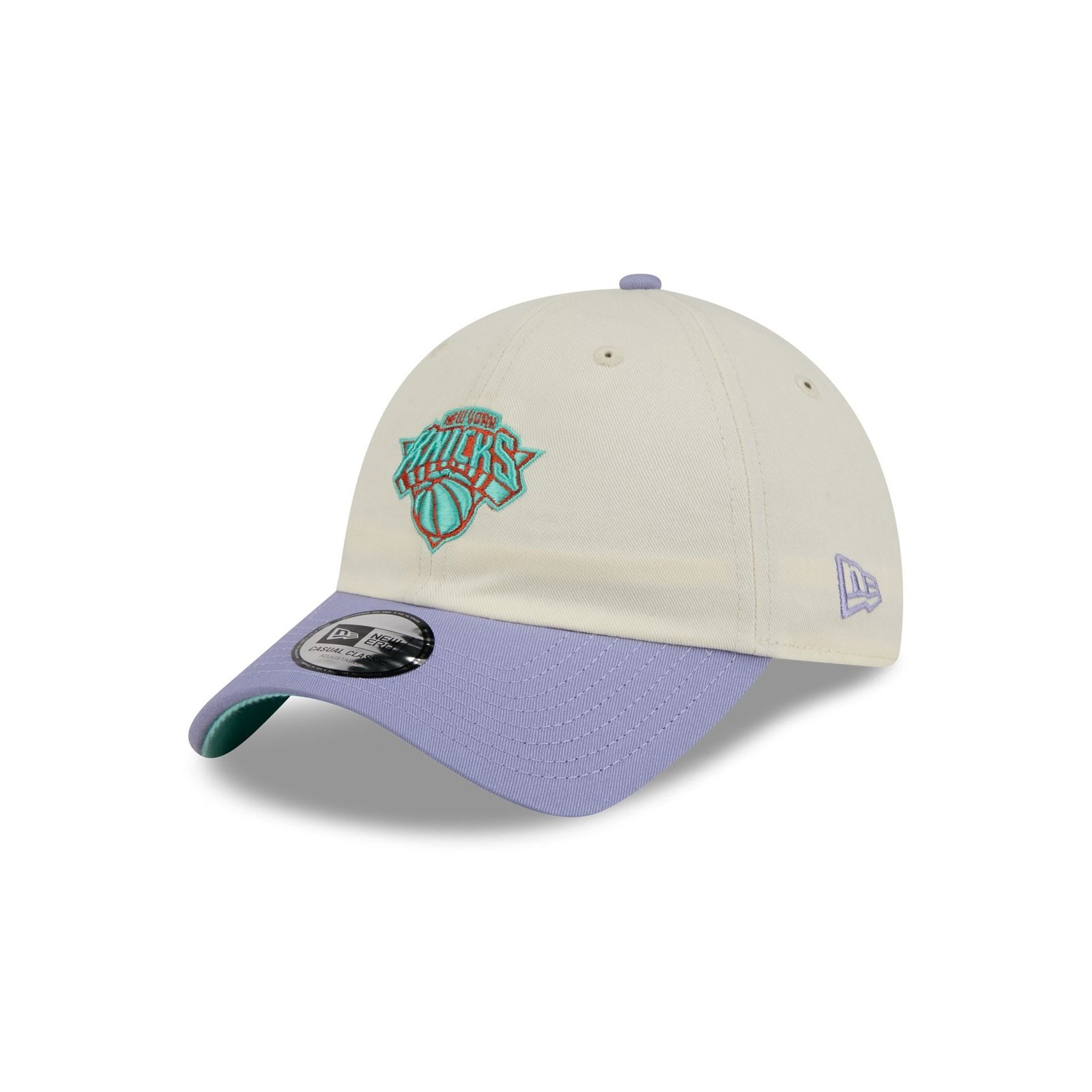 New York Knicks Lavender Flowers Casual Classic Adjustable Hat - Image 3