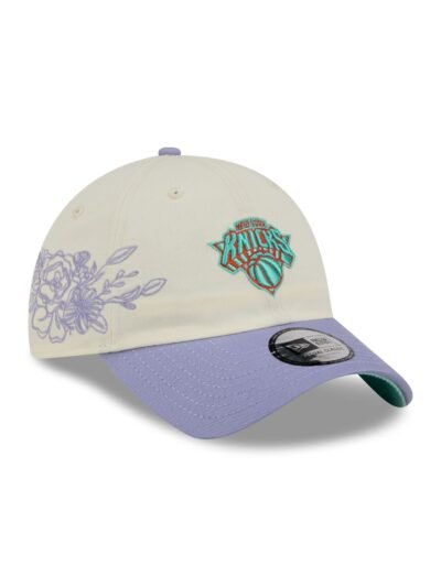 New York Knicks Lavender Flowers Casual Classic Adjustable Hat