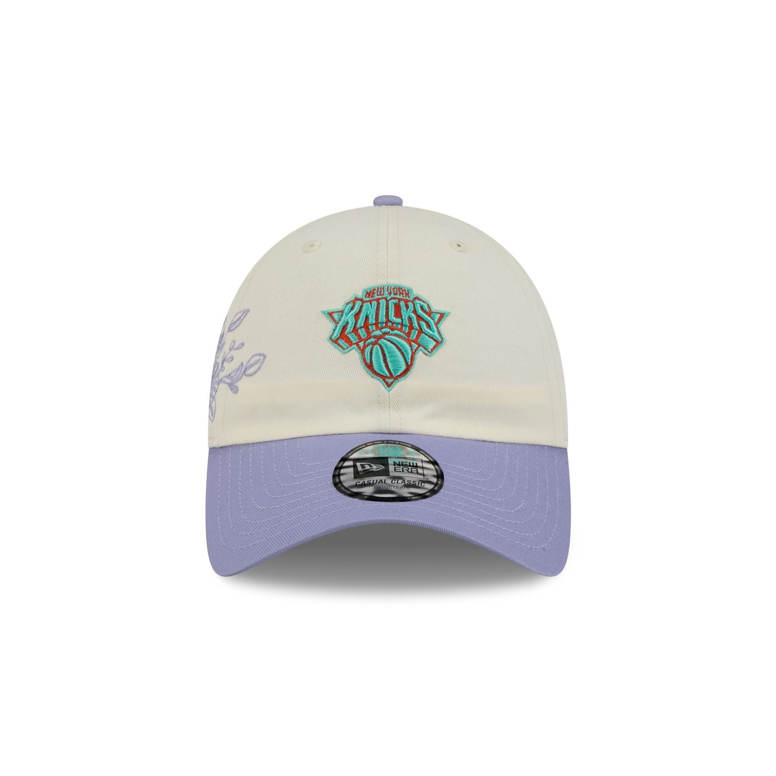 New York Knicks Lavender Flowers Casual Classic Adjustable Hat - Image 2