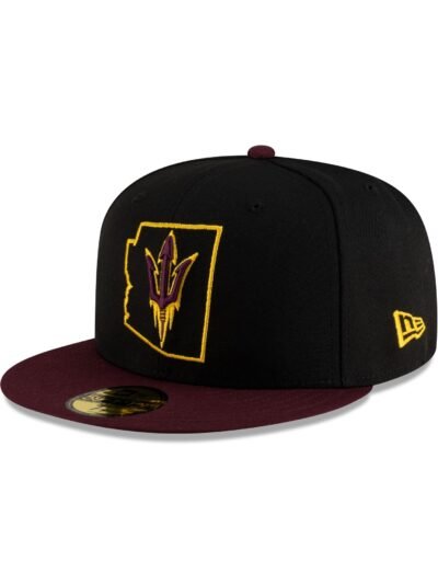 Arizona State Sun Devils Black Maroon 59FIFTY Fitted