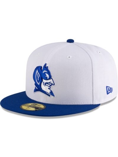 Duke Blue Devils White Royal 59FIFTY Fitted