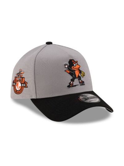 Baltimore Orioles Mascot Gray 9FORTY A-Frame Snapback Hat