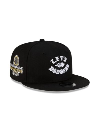 Born x Raised x Los Angeles Dodgers Let's Go World Series Kids Black 9FIFTY Snapback Hat
