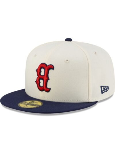 Boston Red Sox Upside Down Logo Chrome 59FIFTY Fitted Hat