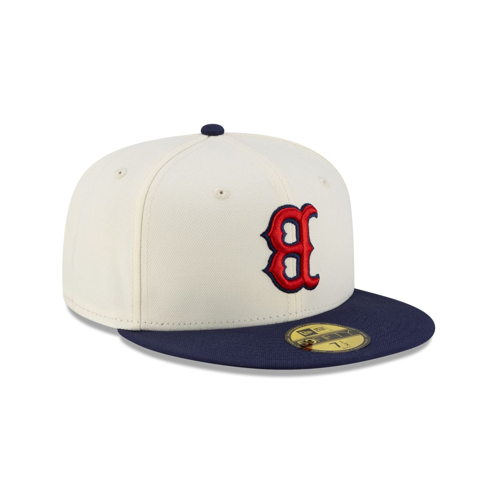Boston Red Sox Upside Down Logo Chrome 59FIFTY Fitted Hat - Image 3
