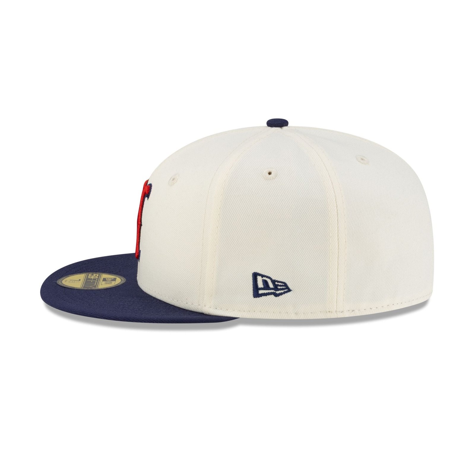 Boston Red Sox Upside Down Logo Chrome 59FIFTY Fitted Hat - Image 4