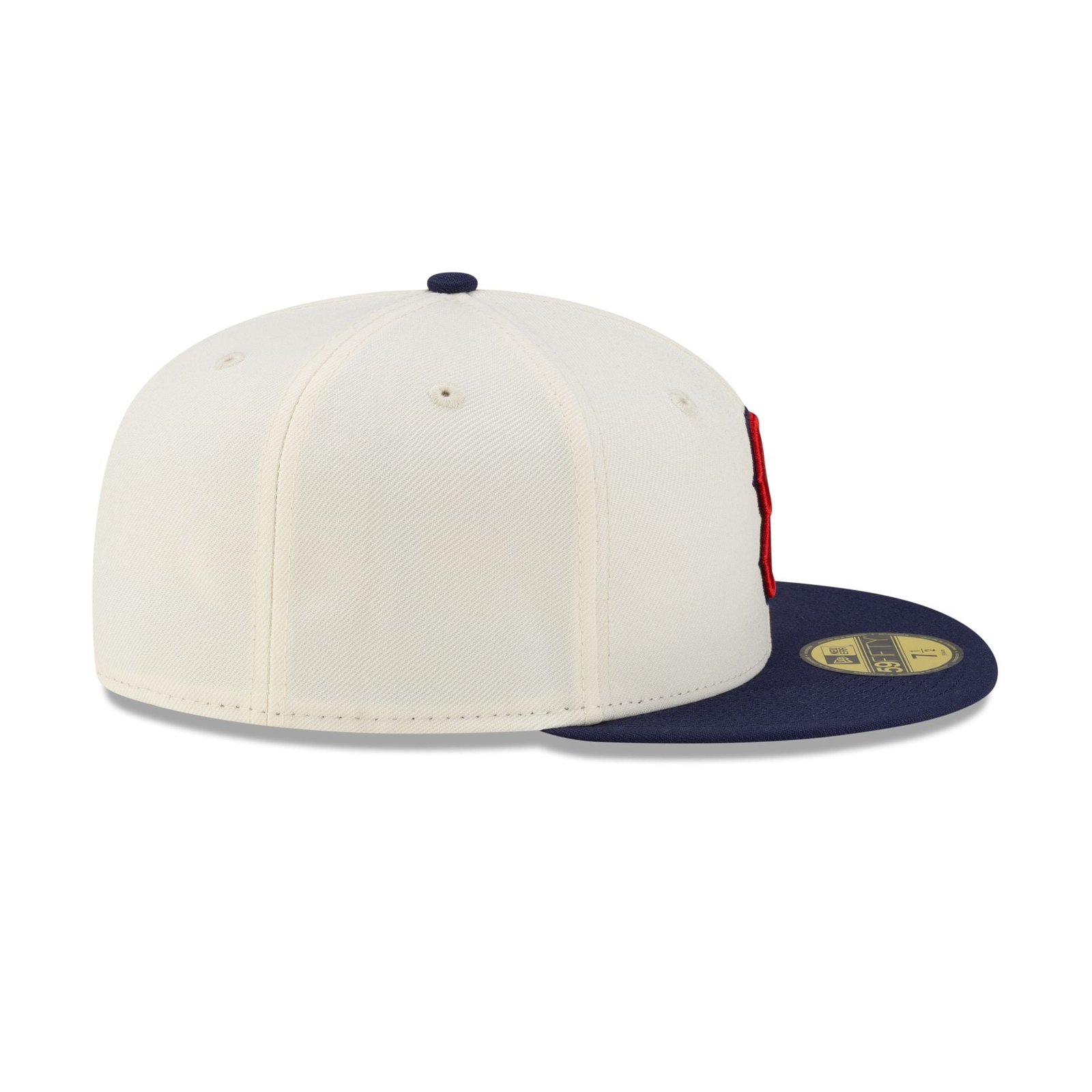 Boston Red Sox Upside Down Logo Chrome 59FIFTY Fitted Hat - Image 5