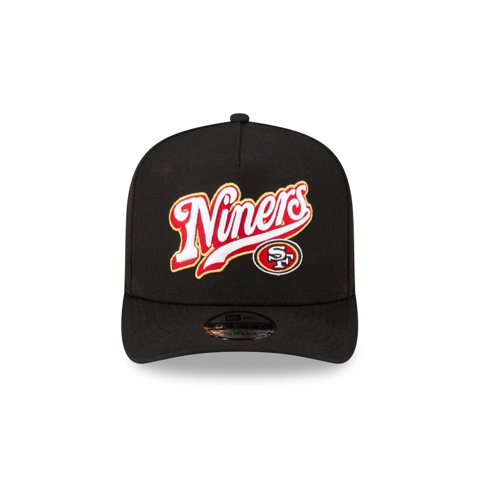 Born x Raised x San Francisco 49ers Script Black 9FIFTY A-Frame Snapback Hat - Image 2