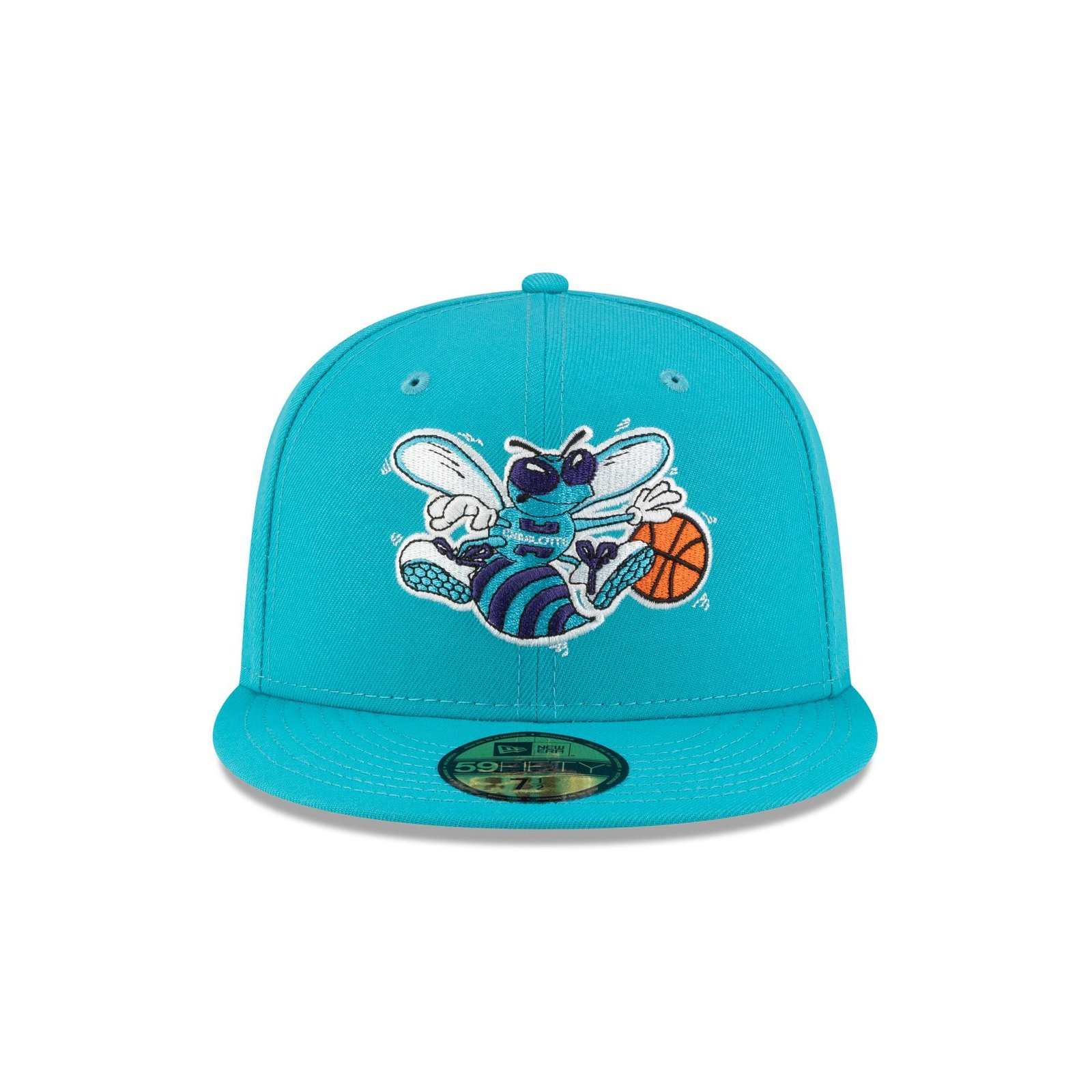 Charlotte Hornets 1988-2002 Hardwood Classics Teal 59FIFTY Fitted Hat - Image 2
