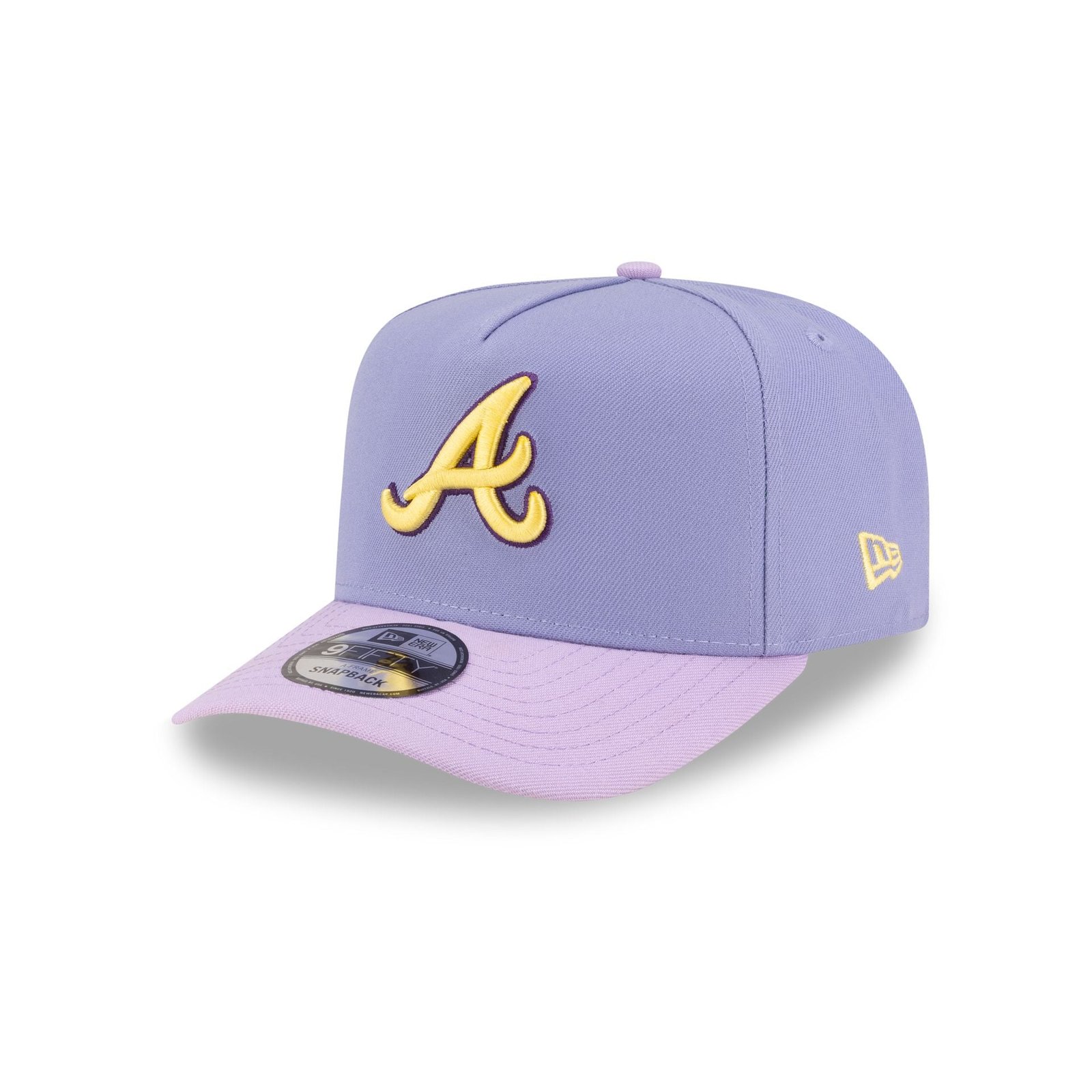 Atlanta Braves Lavender 9FIFTY A-Frame Snapback Hat - Image 3
