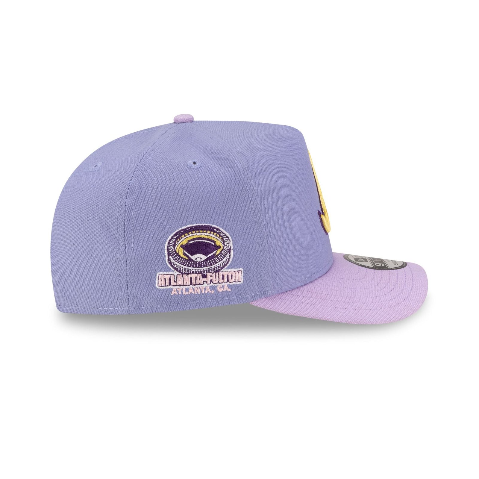 Atlanta Braves Lavender 9FIFTY A-Frame Snapback Hat - Image 4