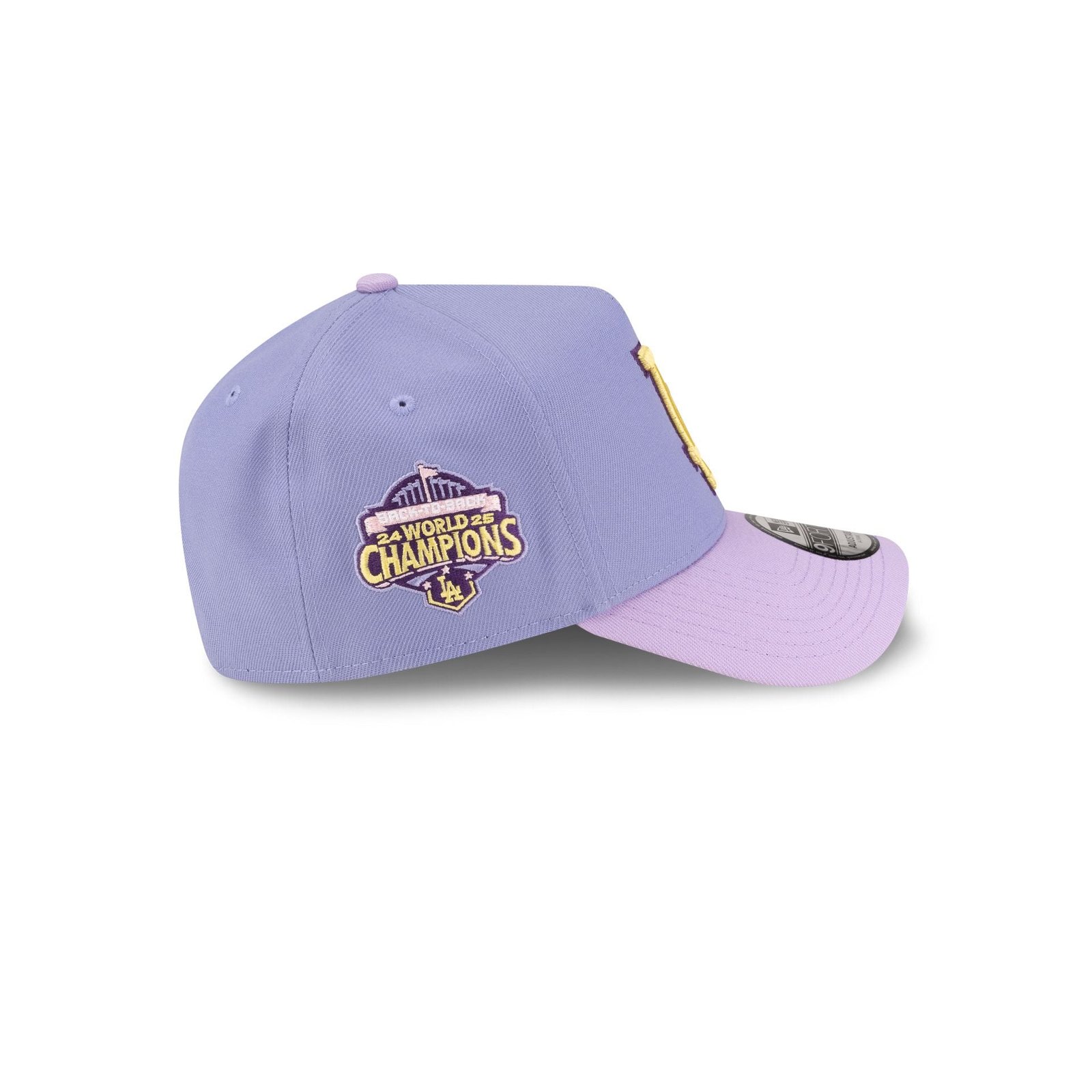 Los Angeles Dodgers Lavender Pink 9FORTY A-Frame Snapback Hat - Image 4