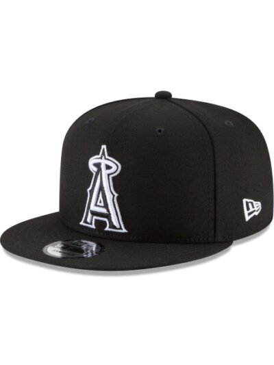 Los Angeles Angels Basic Black and White 9FIFTY Snapback Hat