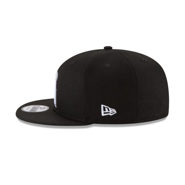 Los Angeles Angels Basic Black and White 9FIFTY Snapback Hat - Image 5