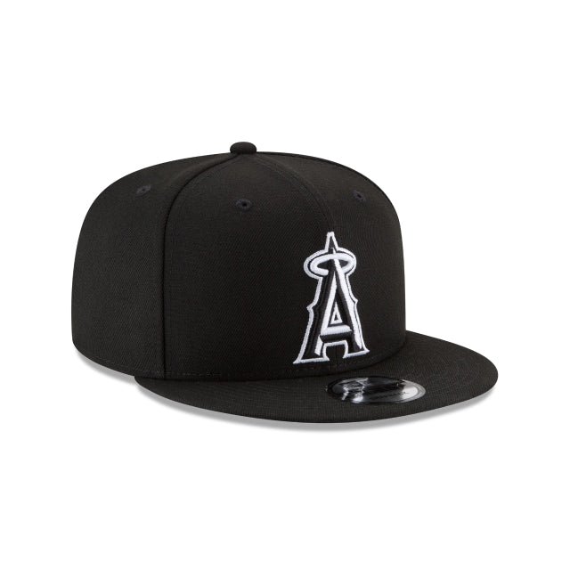 Los Angeles Angels Basic Black and White 9FIFTY Snapback Hat - Image 3