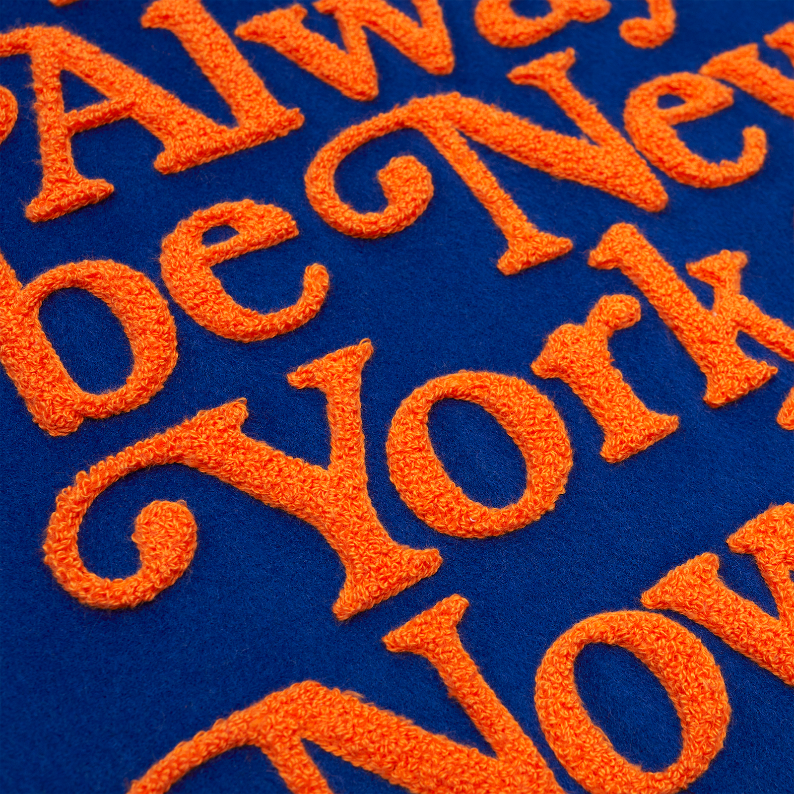 New York or Nowhere x New York Mets Light Royal Motto Varsity Jacket - Image 4